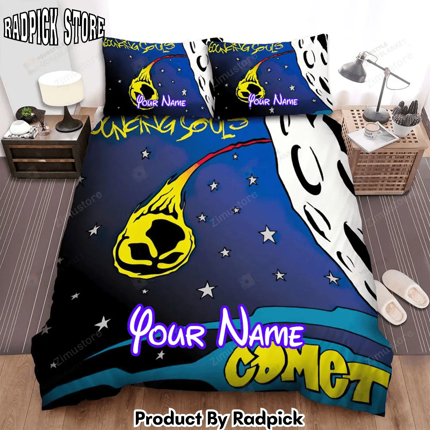 Radpick the bouncing souls band comet album cover bed sheets spread comforter duvet cover personalized name bedding sets rp3271337